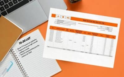 Image représentant une note de frais pour remboursement des frais de déplacement des élus CSE posée sur un bureau