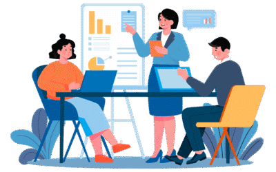 Congé formation économique sociale et syndicale vos droits Illustration d'élus de CSE en congé de formation économique, sociale et syndicale